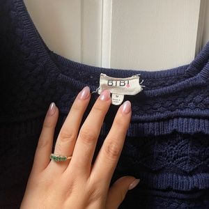 Bibi crochet navy blue top